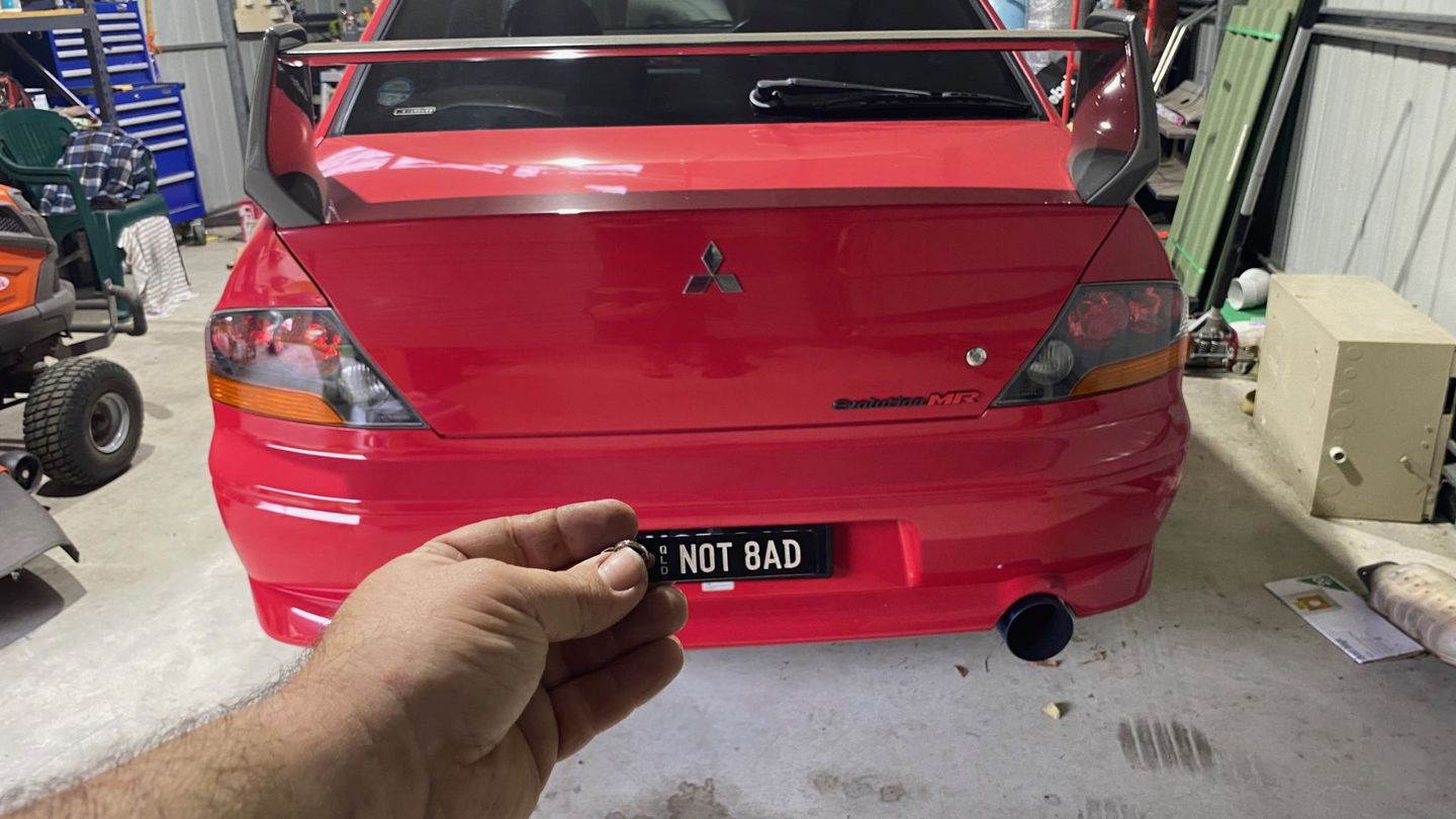 Customer photo review of QLD Prestige Licence Plate Custom Keychain