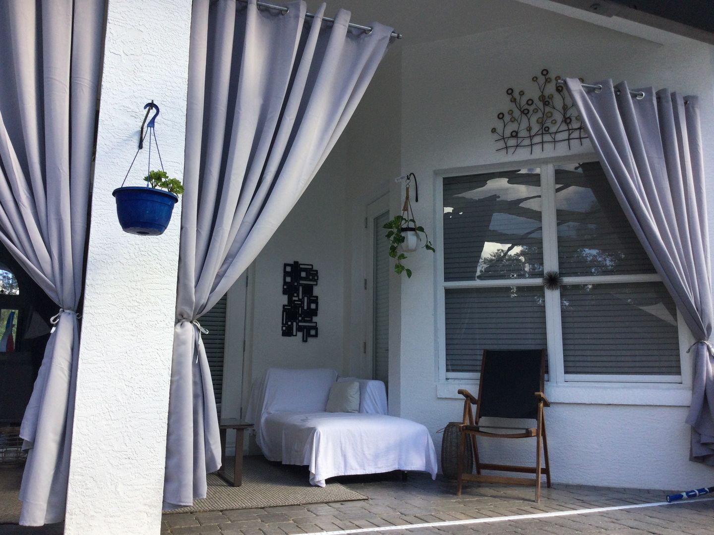 Customer photo review of Waterproof Grommet Top Patio Curtain 1 Panel
