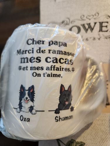 Customer photo review of Mug Personnalisé "Merci de ramasser mes cacas"