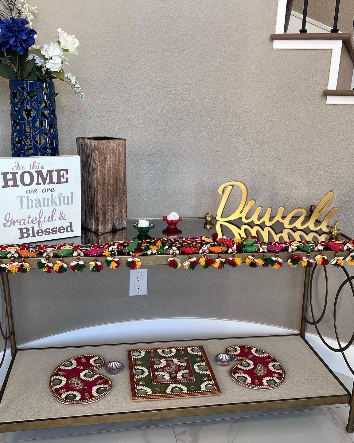 Customer photo review of Traditional Gold Diwali Table Sign