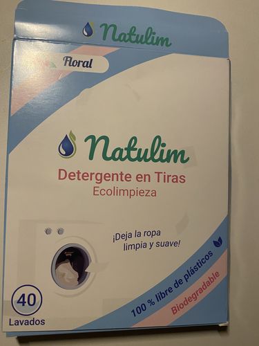 Customer photo review of Eco-Tiras de Detergente 40 lavados Natulim
