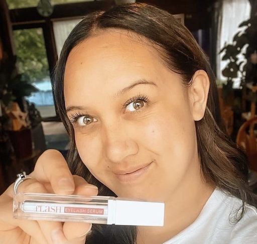 Customer photo review of fLASH Eyelash Serum