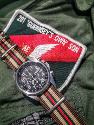 Customer photo review of Classic Military Style Strap - Brown Italian Lux