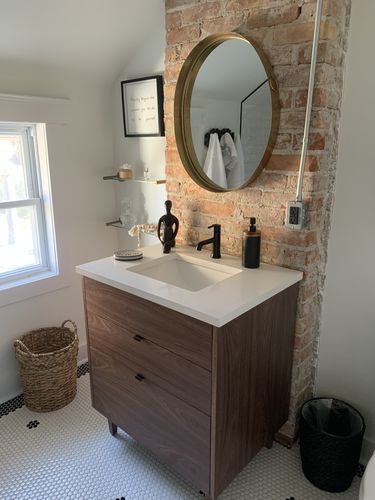 Customer photo review of Austin 30" American Black Walnut Bathroom Vanity