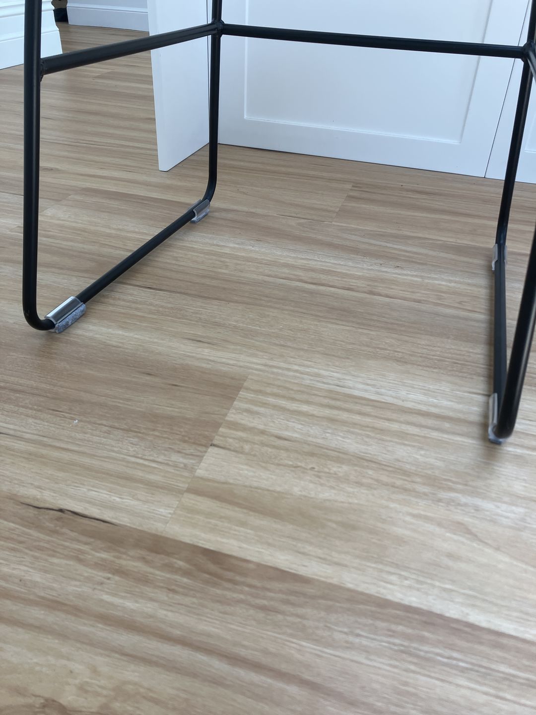 Customer photo review of Sled Base Chair Leg Glides - Clear Felt