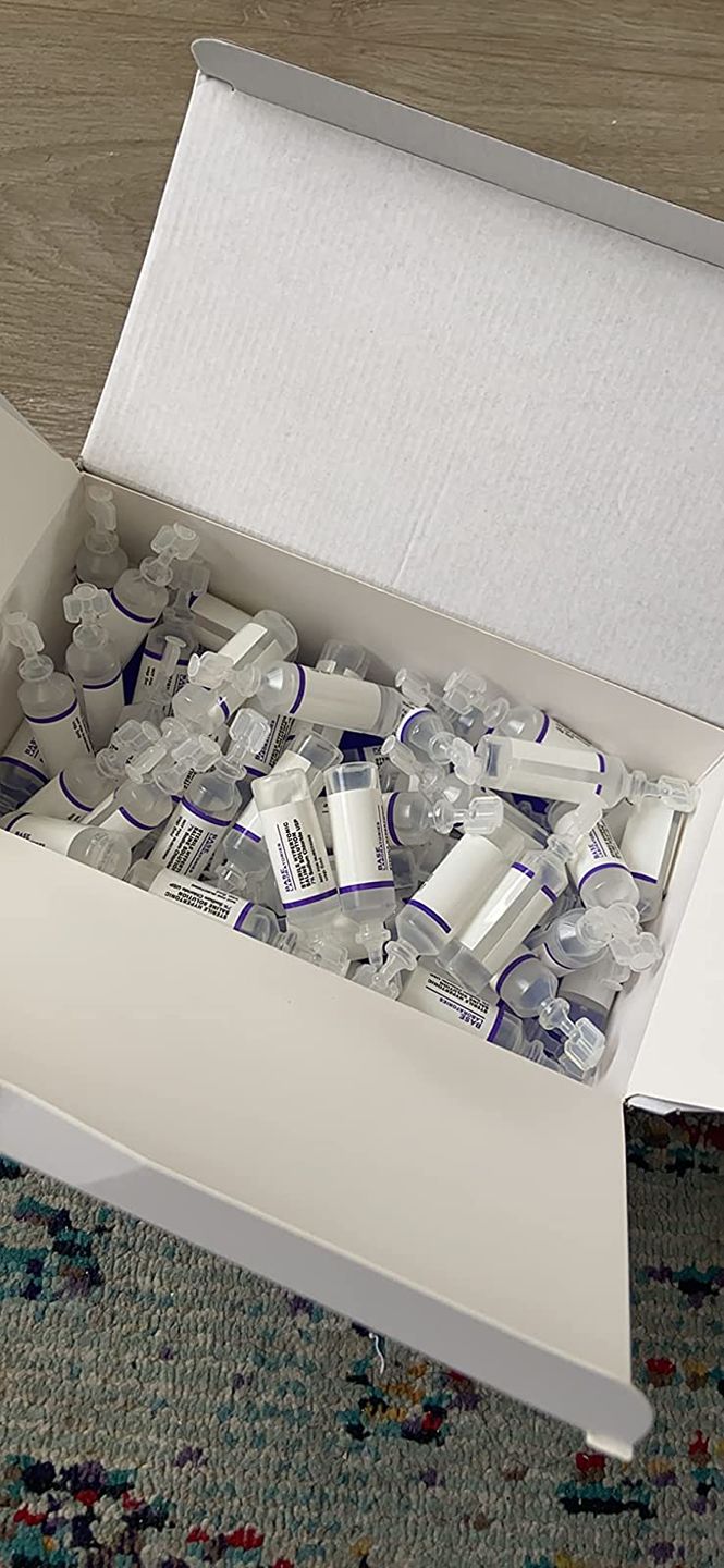 Customer photo review of 7% SALINE SOLUTION FOR NEBULIZER - FOR INHALATION THERAPY  - 50 5ML vials