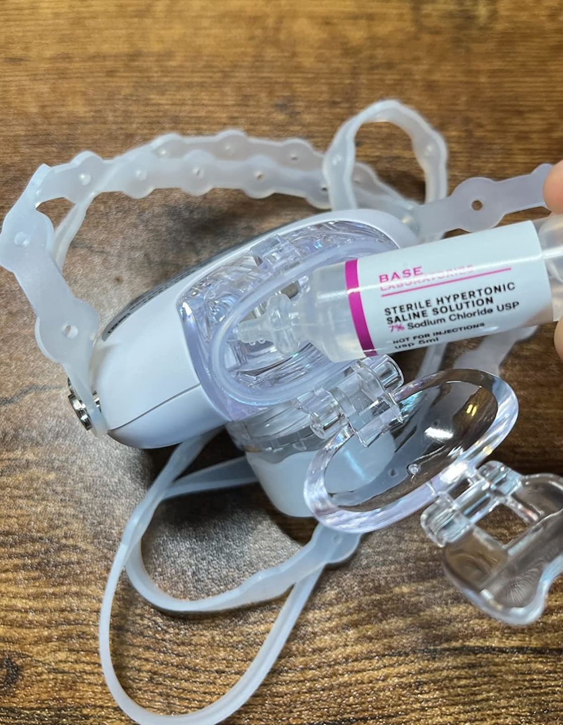 Customer photo review of 7% SALINE SOLUTION FOR NEBULIZER - FOR INHALATION THERAPY  - 25 5ML vials