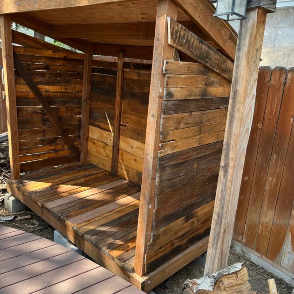 Customer photo review of Outdoor Storage Shed Plans