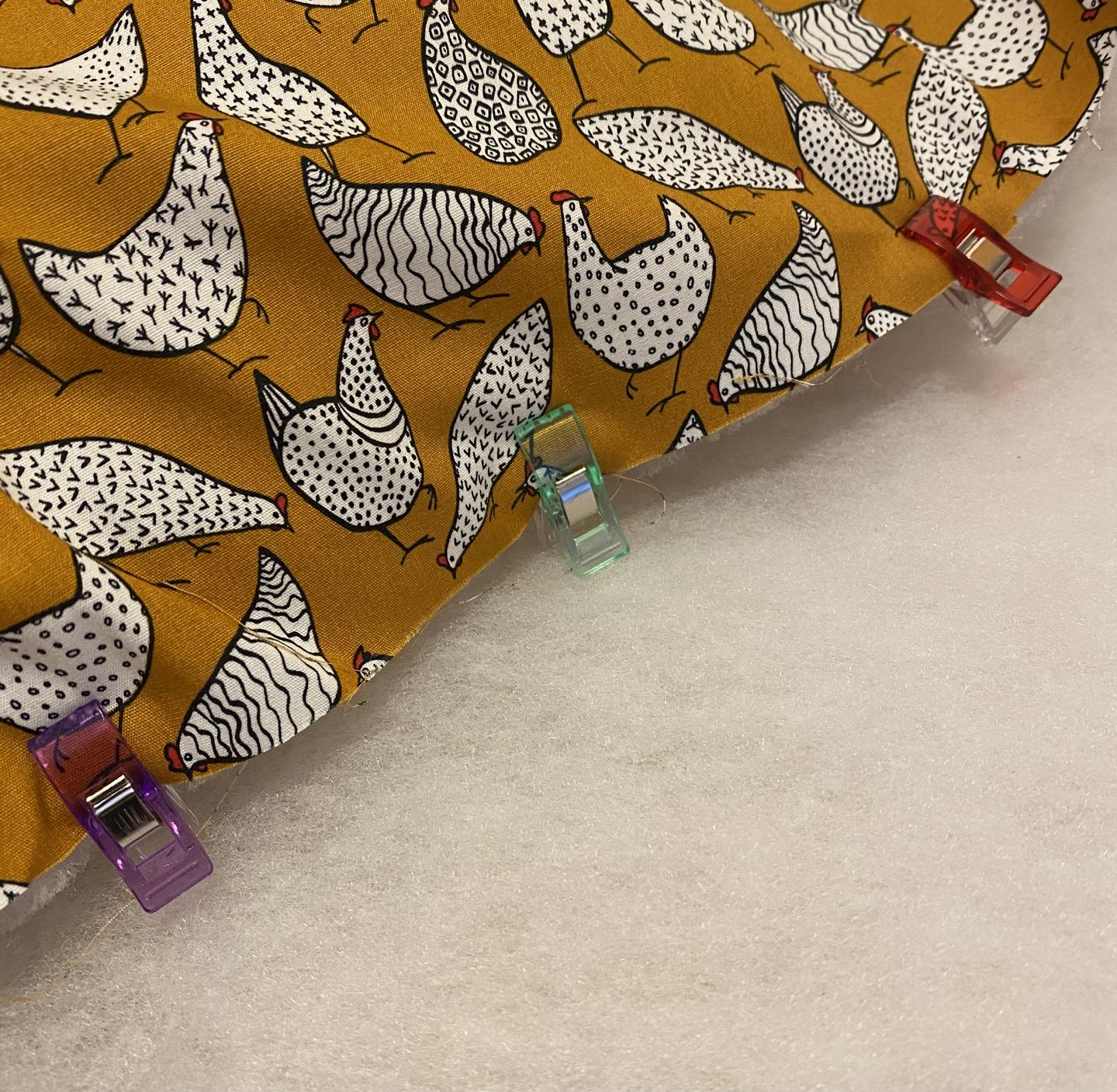 Customer photo review of Multicolour Fabric Sewing Clips - Pack of 20