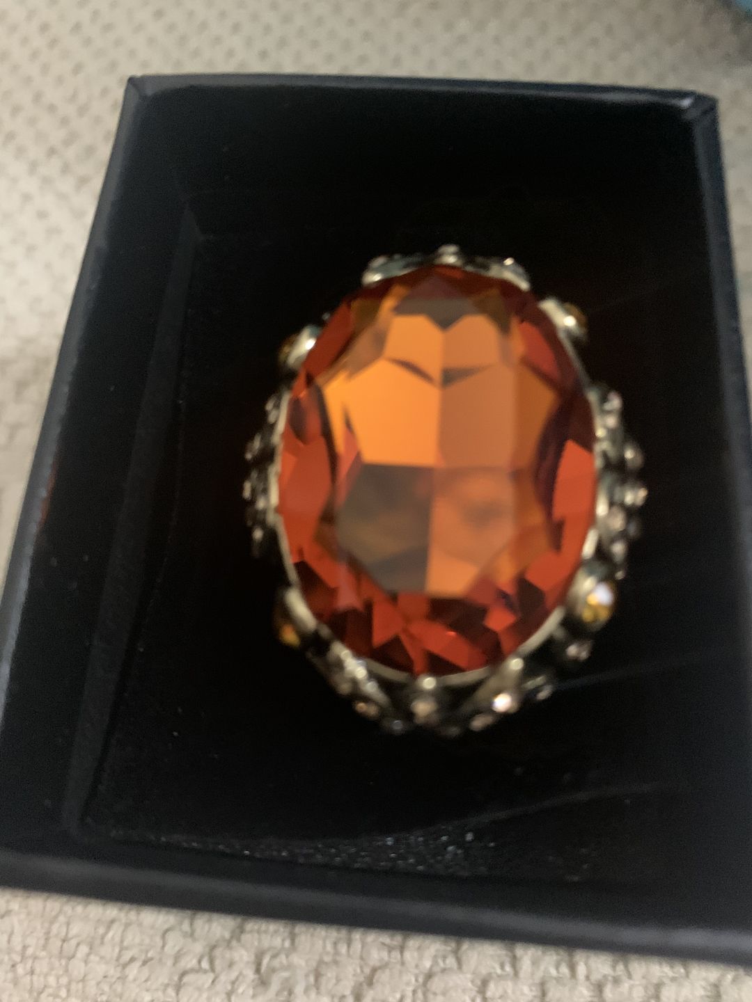 Customer photo review of HEIDI DAUS® "Dare To Wear" Oversized Crystal Cocktail Statement Ring