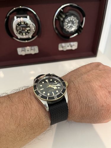 Customer photo review of Mako- Luxury Single Pass Military Style Watch Strap