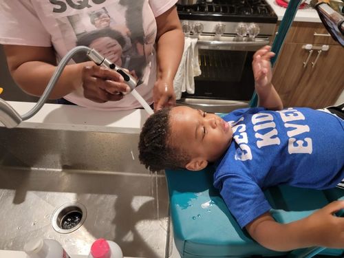 Customer photo review of Shampoo Mat Deluxe