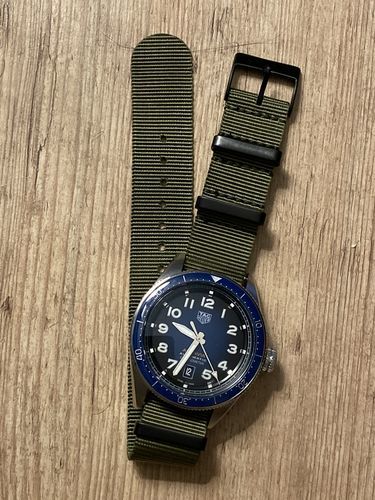 Customer photo review of Classic Military Style Strap - Military Green With Black PVD Buckle and Keepers