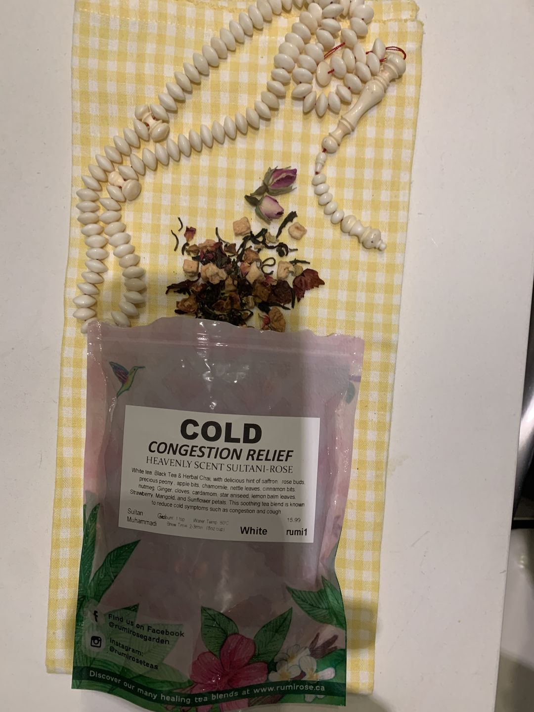 Customer photo review of Figs and Roses, Herbal Fruit Tea