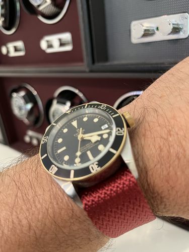 Customer photo review of Mako- Luxury Single Pass Military Style Watch Strap