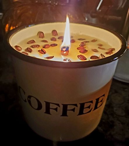 Customer photo review of The Big AF Cup of Joe Candle