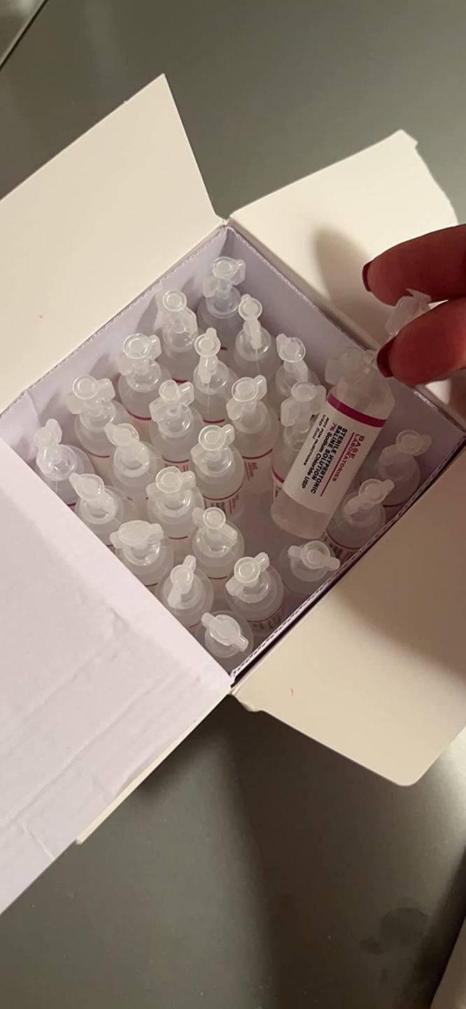 Customer photo review of 7% SALINE SOLUTION FOR NEBULIZER - FOR INHALATION THERAPY  - 25 5ML vials