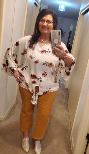 Customer photo review of Serenity Front Tie Top