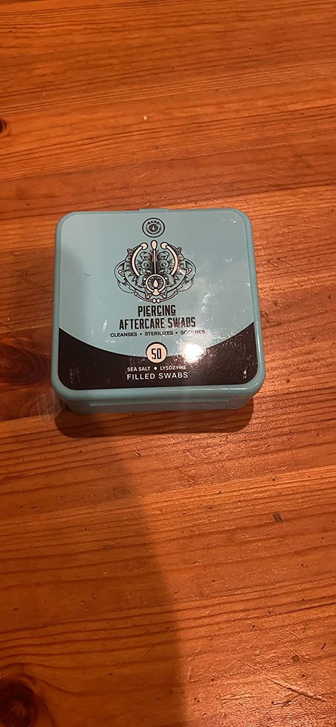 Customer photo review of Piercing Aftercare Swabs