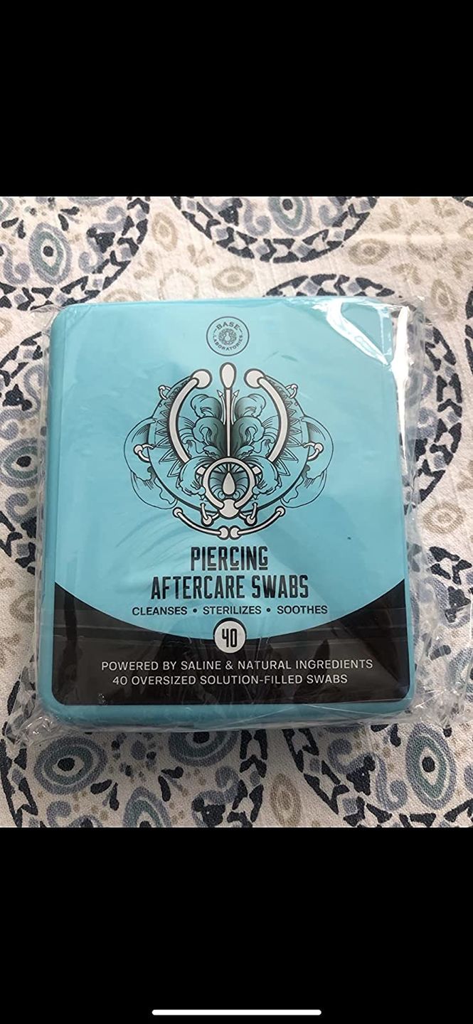 Customer photo review of Piercing Aftercare Swabs