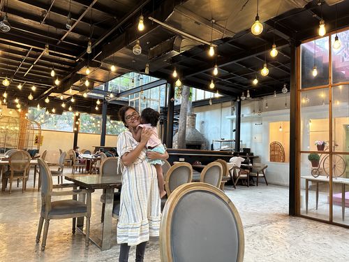 Customer photo review of Festive Red Angaraka Maxi