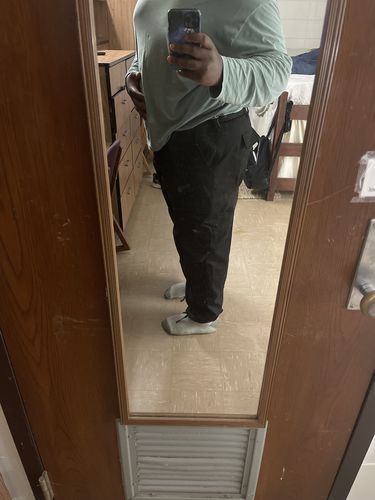 Customer photo review of Black Cargo Pants