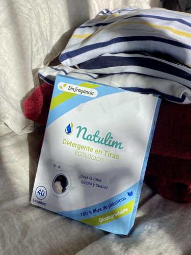 Customer photo review of Eco-Tiras de Detergente 40 lavados Natulim