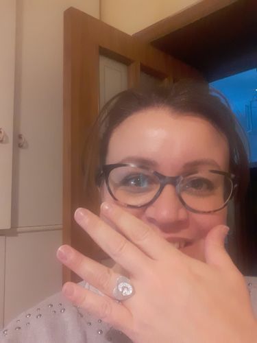 Customer photo review of Anello cuore con lettera