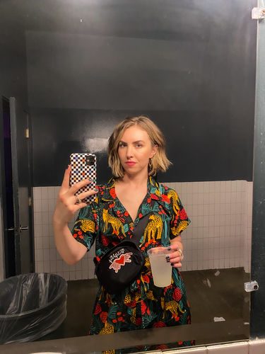 Customer photo review of Jaguar Paradise Black Animal Print Jumpsuit