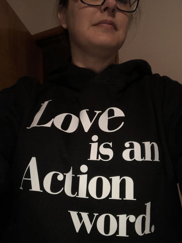 Customer photo review of Love Unisex Hoodie