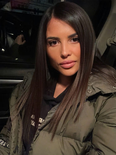 Customer photo review of Full Shine Tape in Hair Extensions 100% Virgin Human Hair Darkest Brown (#2)