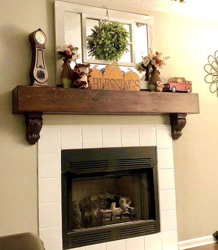 Customer photo review of Rustic Mantels