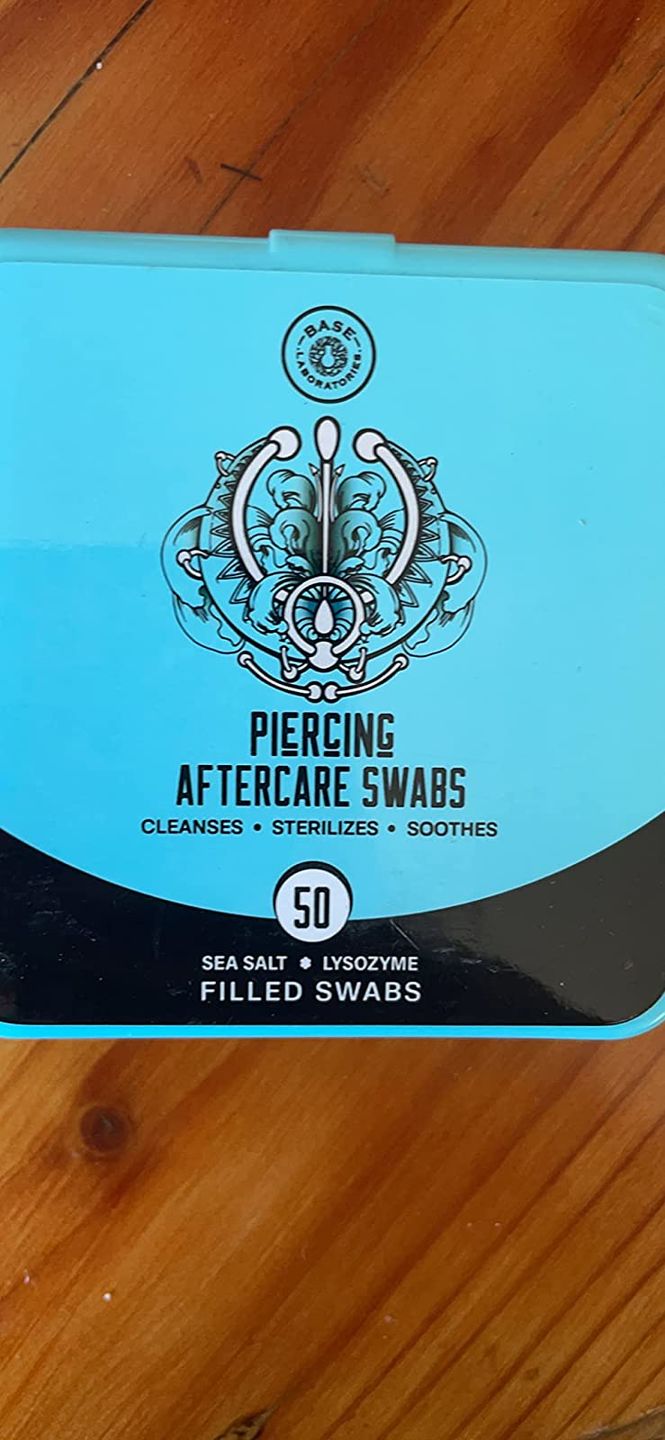 Customer photo review of Piercing Aftercare Swabs