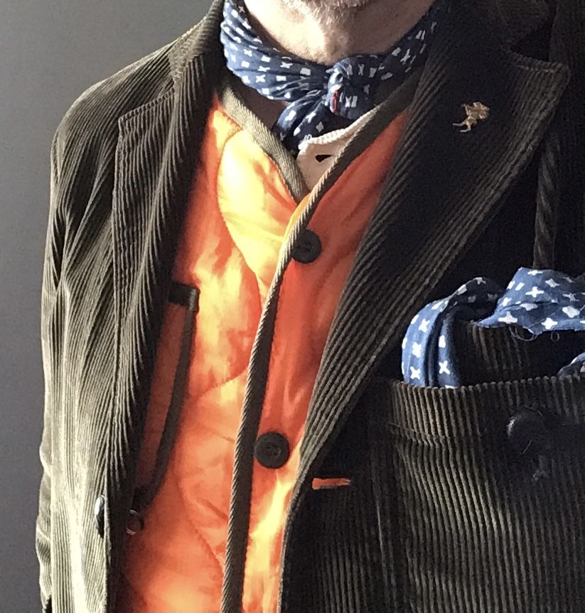 Customer photo review of Military Style Quilted Padded Ripstop Nylon Vest - Orange