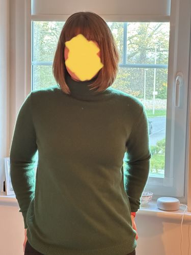 Customer photo review of Bottle Green Polo Neck Jumper Medium