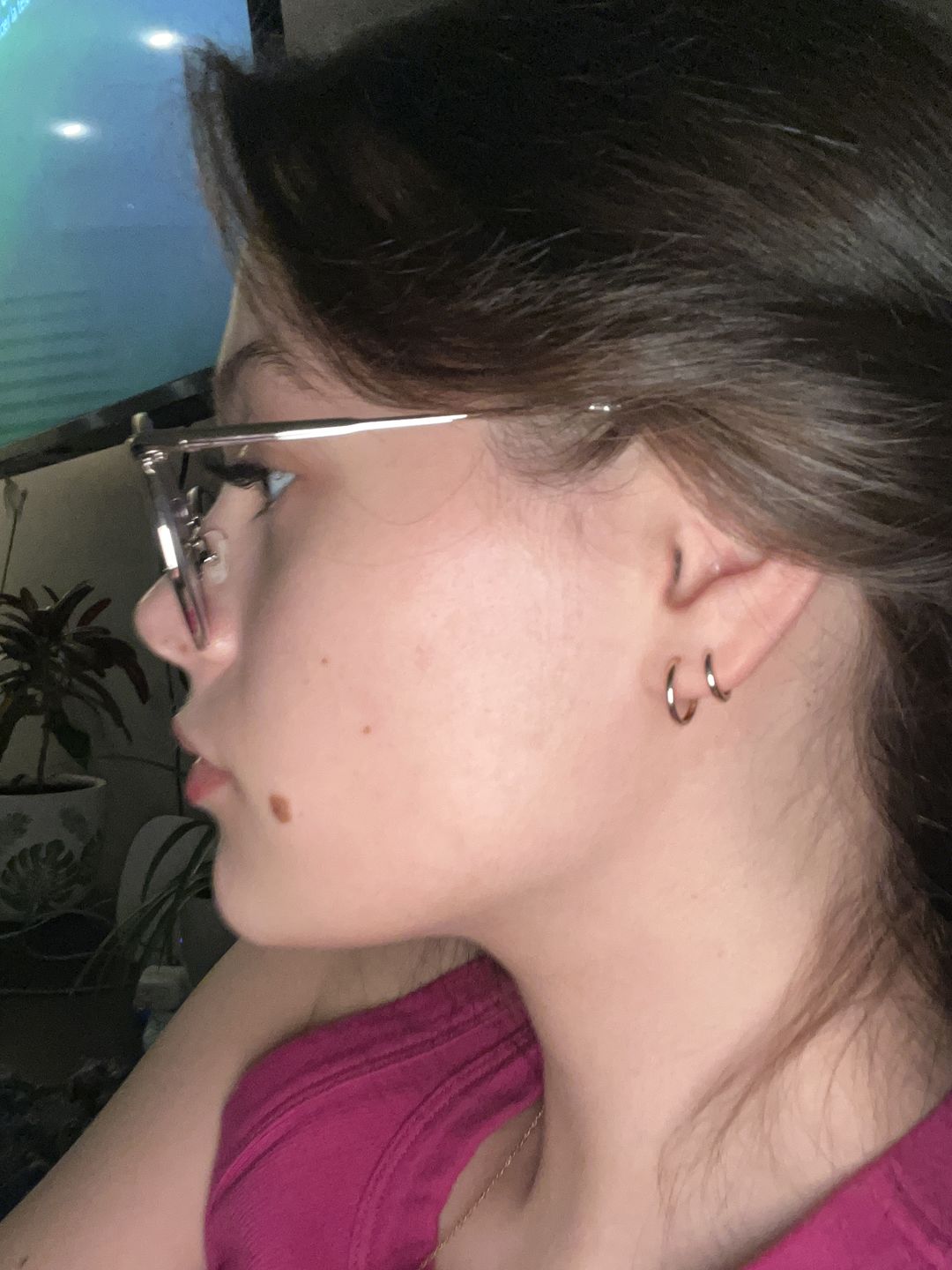 Customer photo review of Mini Everyday Hoops - 14 Karat Gold