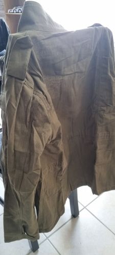 Customer photo review of Casual Long Sleeve Stand Collar Military Jacket Coat