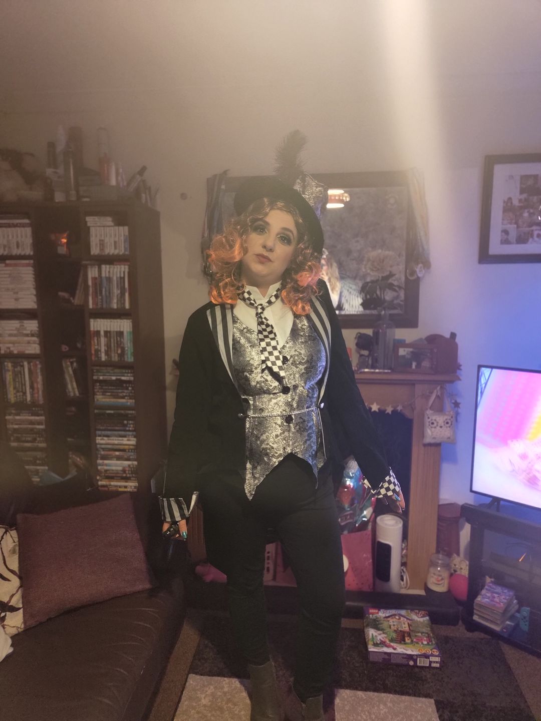 Customer photo review of Deluxe Dark Miss Hatter Costume