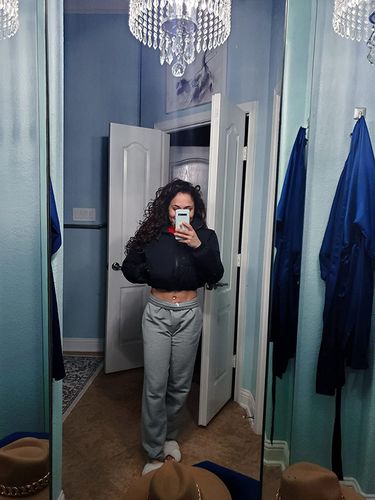 Customer photo review of Solid Puffer Coat