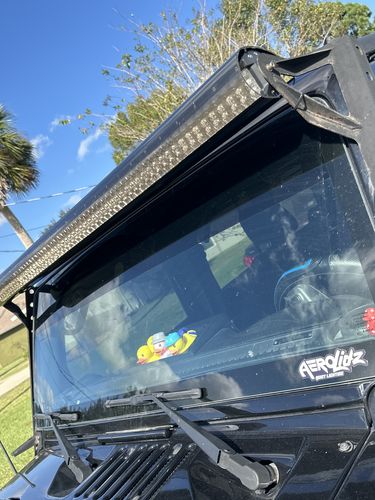 Customer photo review of Aerolidz Dual Row Smoked Light Bar Cover - 50” 52” LED Silencer