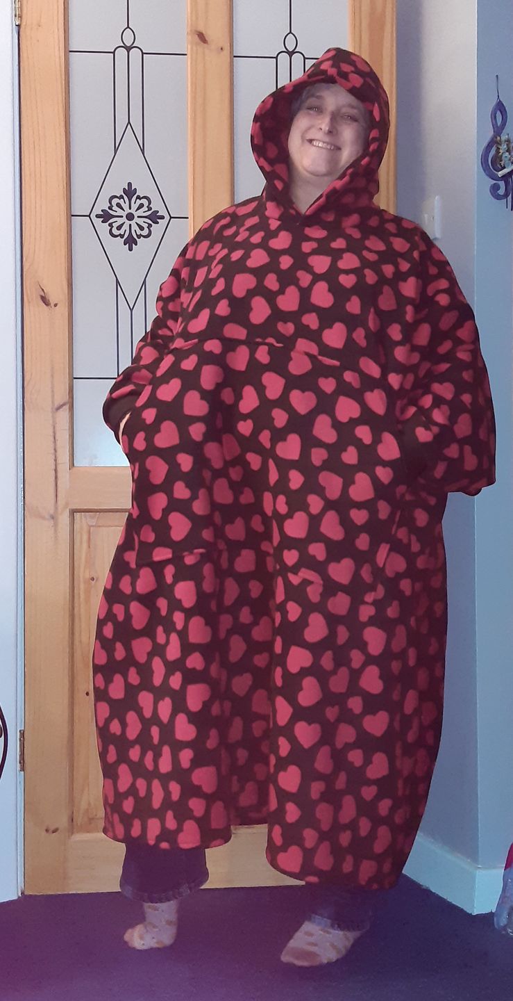 Customer photo review of All Over Hearts Anti Pill Polar Fleece Fabric
