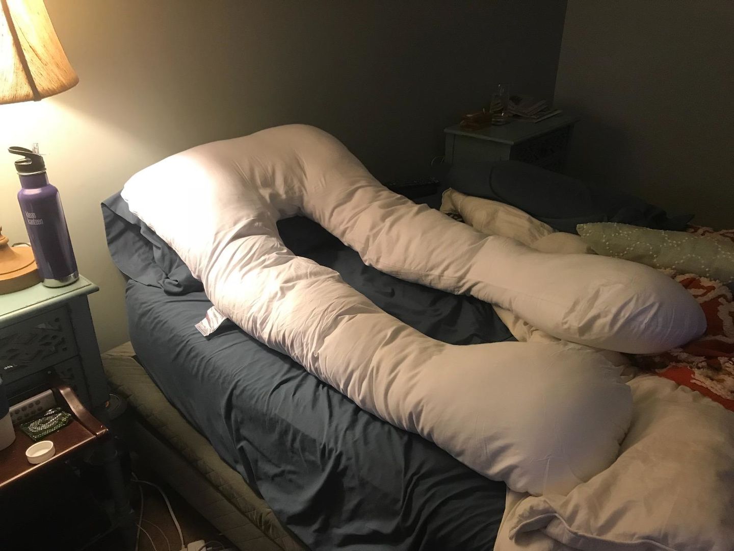 Customer photo review of Full Body Pregnancy Pillow – Extra-Long 12ft U-Shaped Maternity Support