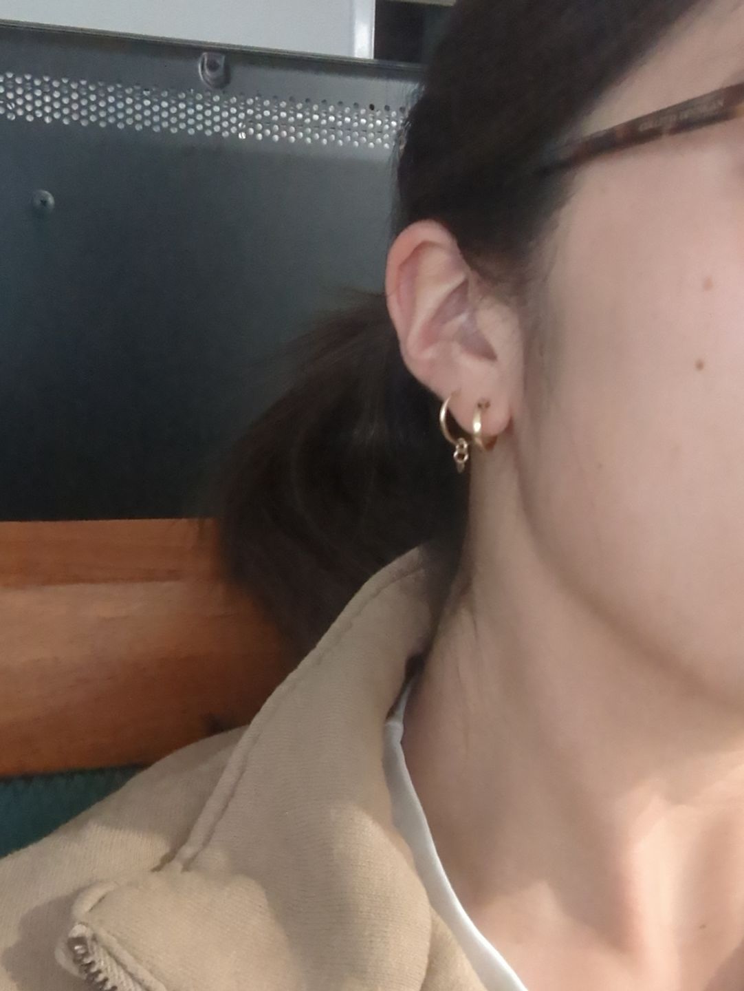 Customer photo review of The Perfect Small Hoops