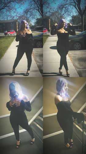 Customer photo review of Sexy Velvet Off Shoulder Lace Up 2 Piece Set