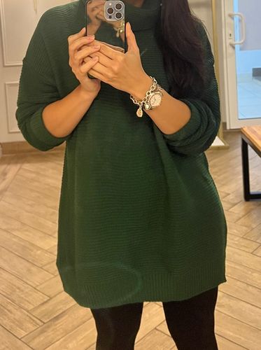 Customer photo review of Turtleneck knit Loose Sweater