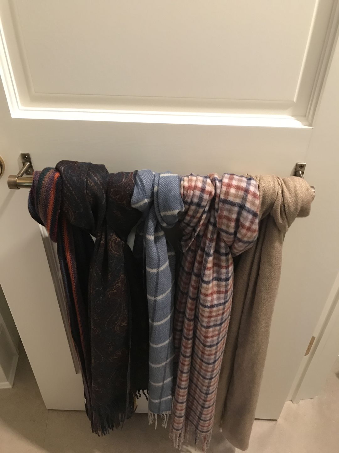 Customer photo review of Aged Brass Hook Rail