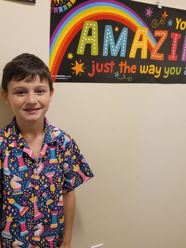 Customer photo review of Chess Colorful Chess Pieces Blue Button Up Shirt