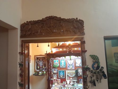 Customer photo review of Sri Gajalakshmi Wooden Wall Hanging For House Entrance / Pooja Room