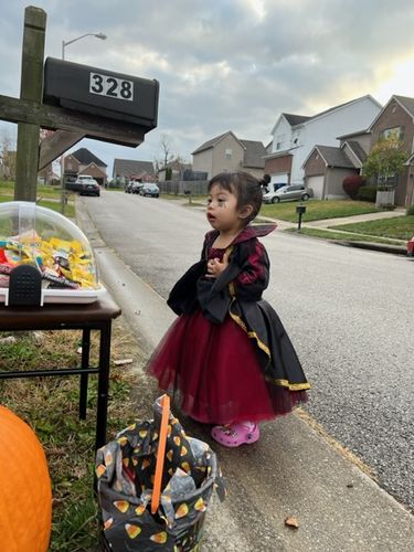 Customer photo review of Halloween Girls Vampire Witch Cosplay Dress Costume