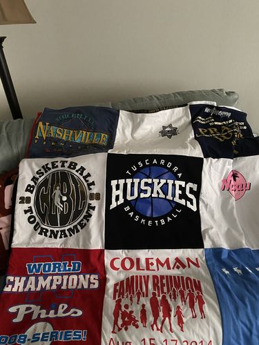 T-shirt quilt featuring tuscarora high school basketball by Debi from PA